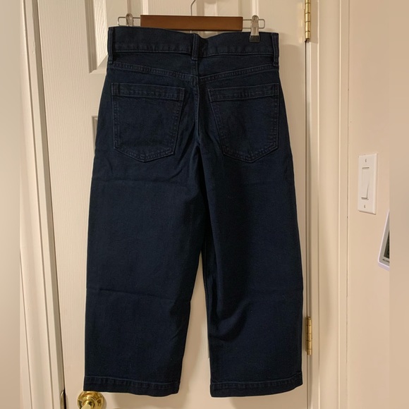 Banana Republic High Rise Wide Leg Crop Dark Rinse Jean NWT - Picture 3 of 10
